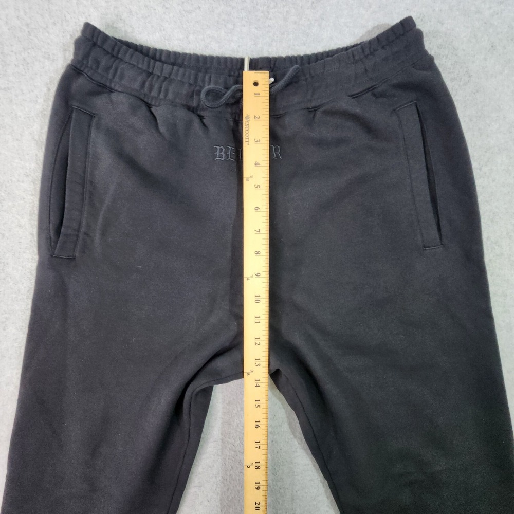 Bel-Air Athletics Sweatpants Mens Medium‎ 30x31 Black Embroidered Tapered Pants - Picture 7 of 16